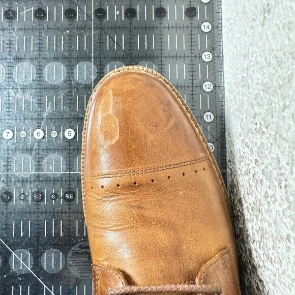 Timberland Men Size 9 A12U8 Brown Leather Brogue Cap Toe Lace up Ankle Boot main image 9